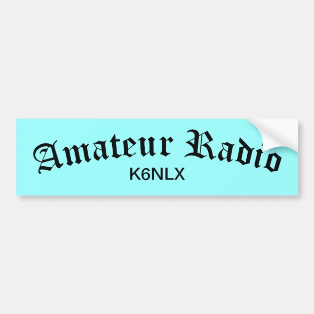 Autocollant De Voiture Signal radio et d'appel amateur (Devant)