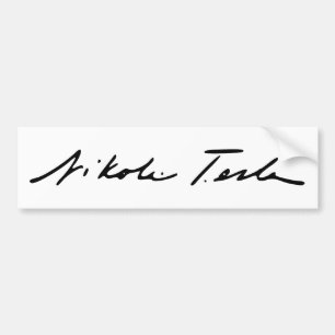 Autocollant De Voiture Signature de génie Nikola Tesla de l'électricit