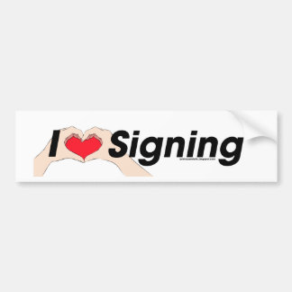 Autocollant De Voiture Signature de mains du coeur I