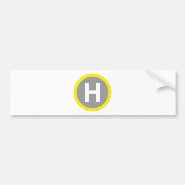 Autocollant De Voiture Signe d'héliport (Devant)
