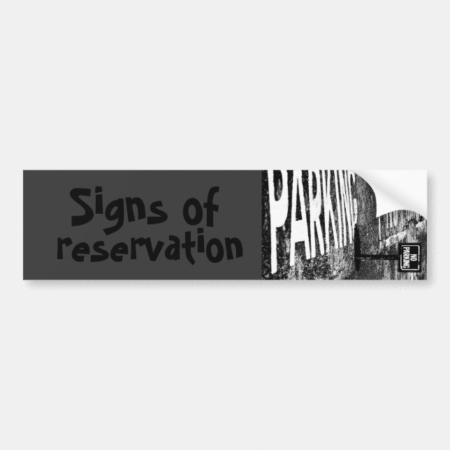 Autocollant De Voiture signes de réservation (Devant)