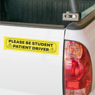 Autocollant De Voiture S'Il Vous Plaît Être Un Pilote Patient Étudiant Vo
