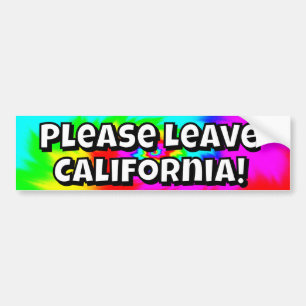 Autocollant De Voiture S'il vous plaît quittez la Californie (vous pouvez
