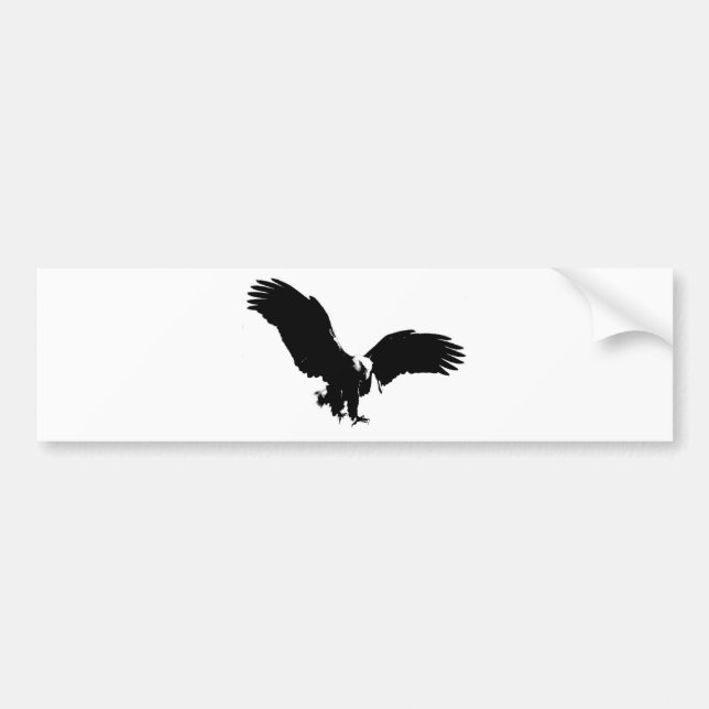 Autocollant De Voiture Silhouette de l'aigle chauve (Devant)
