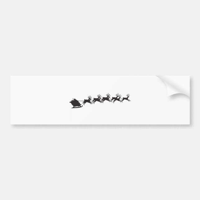 Autocollant De Voiture Silhouette de sergé père Noël (Devant)