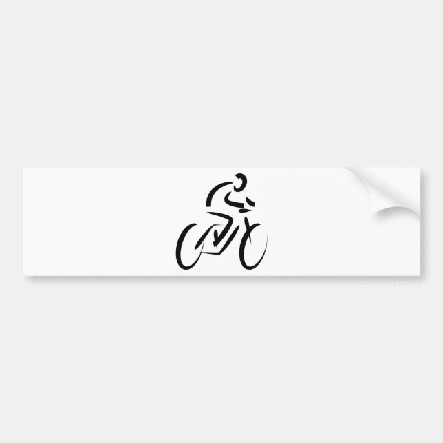 Autocollant De Voiture Silhouette stylisée de bicyclette (Devant)