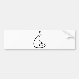 Autocollant De Voiture Silhouette tourbillonnante artistique de chat