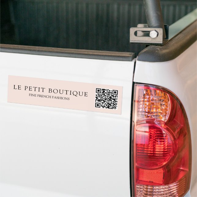 Autocollant De Voiture Simple Blush Pink QR Code Entreprise promotionnell (Sur camion)