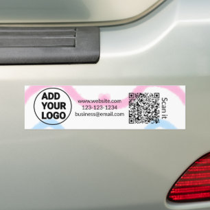 Autocollant De Voiture Simple minimum q r code ajouter logo code d'analys