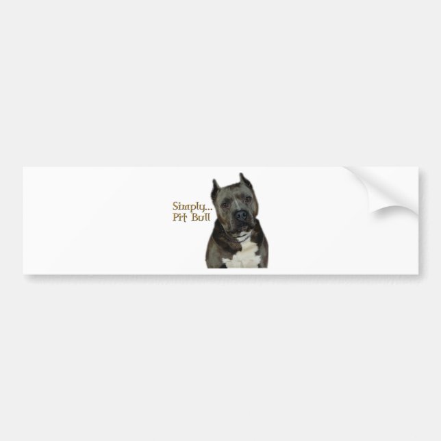 Autocollant De Voiture Simplement PitBull (Devant)