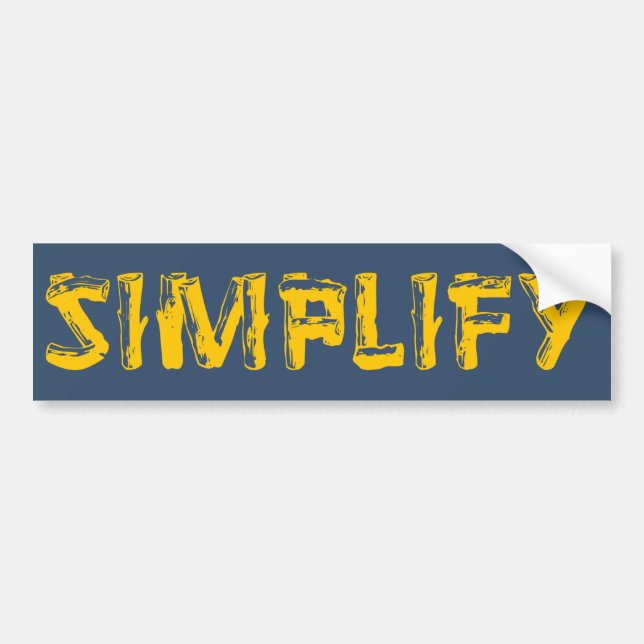 Autocollant De Voiture Simplifiez (Devant)