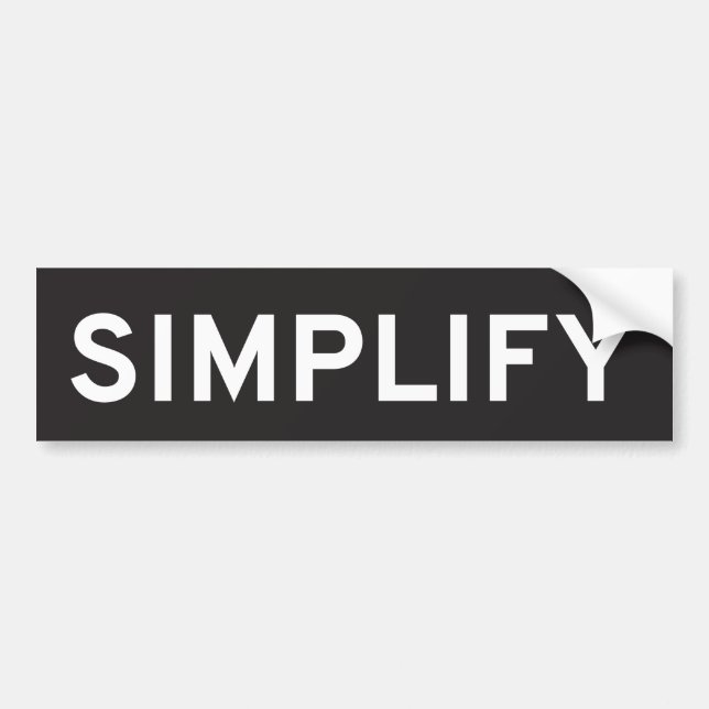 Autocollant De Voiture Simplifiez (Devant)