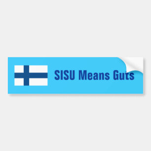Autocollant De Voiture SISU signifie l'adhésif pour pare-chocs