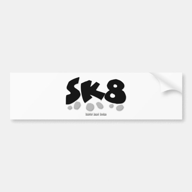 AUTOCOLLANT DE VOITURE SK8 (Devant)