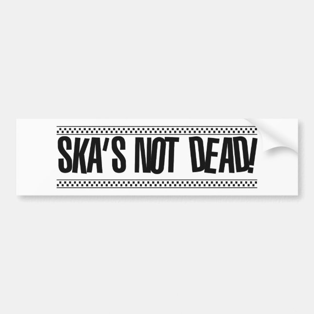 Autocollant De Voiture Ska non mort ! (Devant)