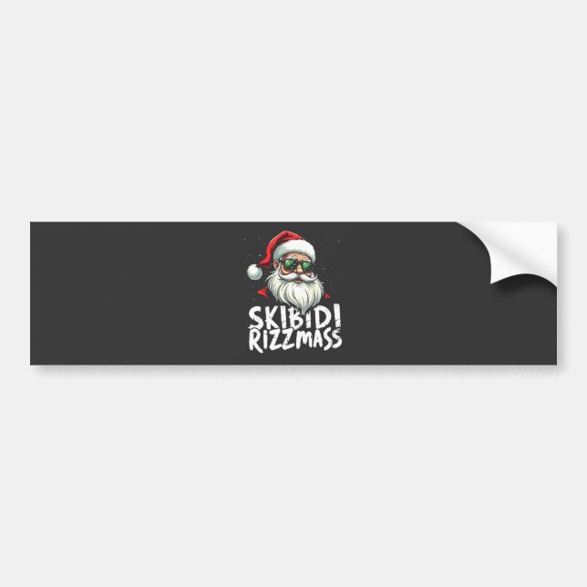 Autocollant De Voiture Skibidi Rizzmas Funny Gen Alpha Slang Noël (Devant)