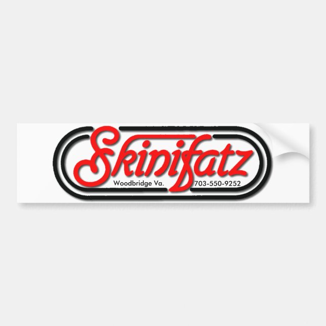 Autocollant De Voiture skinifatz, Woodbridge Va., 703-550-9252 (Devant)