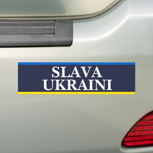 Autocollant De Voiture Slava Ukraini (En voiture)