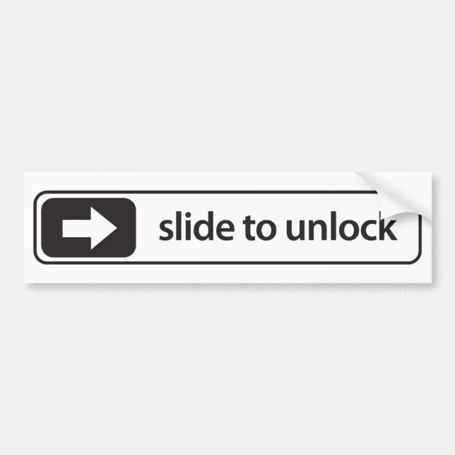 Autocollant De Voiture slide to unlock - auto-autocollants (Devant)
