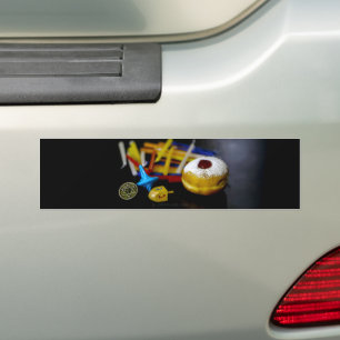 Autocollant De Voiture SlipperyJoe's Happy Hanoukka Star of David pièce m