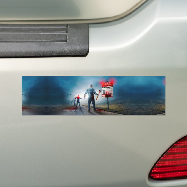 Autocollant De Voiture SlipperyJoe's heureux Halloween yeux brillants zom (En voiture)