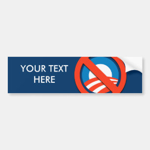 AUTOCOLLANT DE VOITURE SLOGAN CUSTOMISÉ D'ANTI-OBAMA