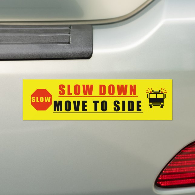 Autocollant De Voiture Slow Down move to side (En voiture)