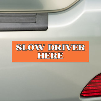 Autocollant De Voiture Slow Driver Here
