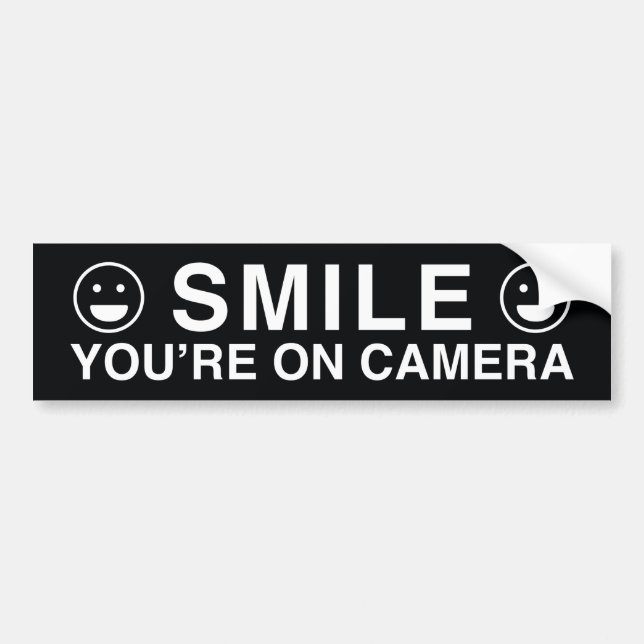 Autocollant De Voiture Smile You’re On Camera (Devant)
