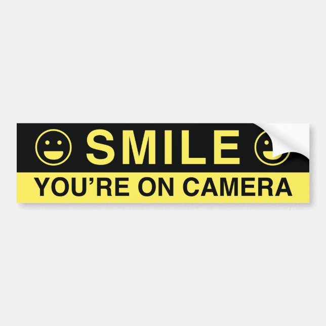 Autocollant De Voiture Smile You’re On Camera (Devant)