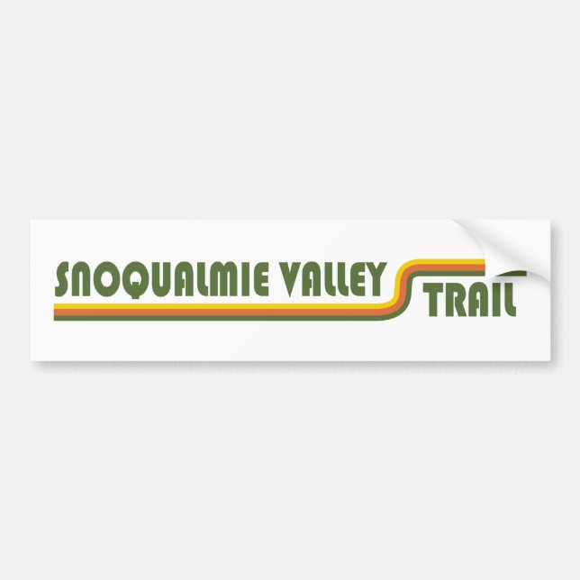 Autocollant De Voiture Snoqualmie Valley Trail État de Washington (Devant)