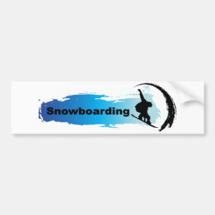 Autocollant De Voiture Snowboarding unique