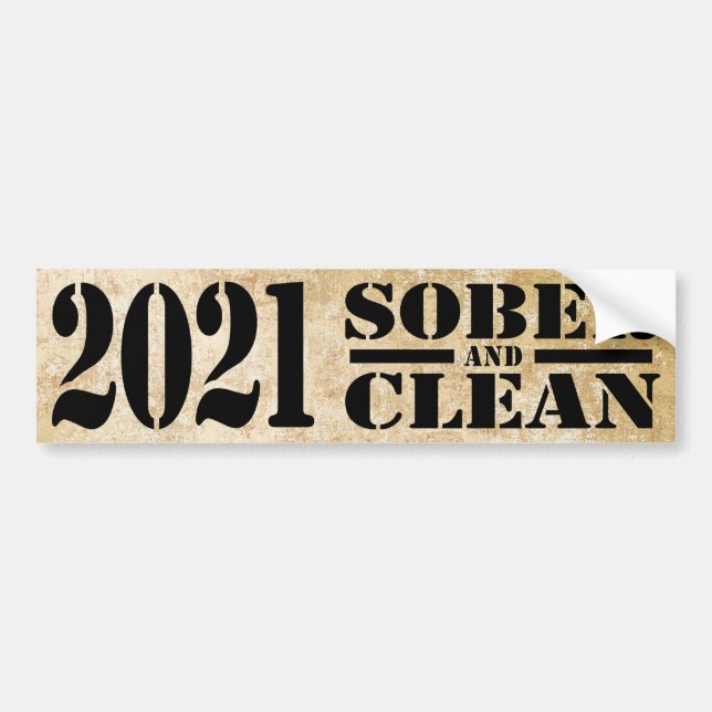 Autocollant De Voiture Sober & Clean Drug & Alcohol Addiction Free (Devant)