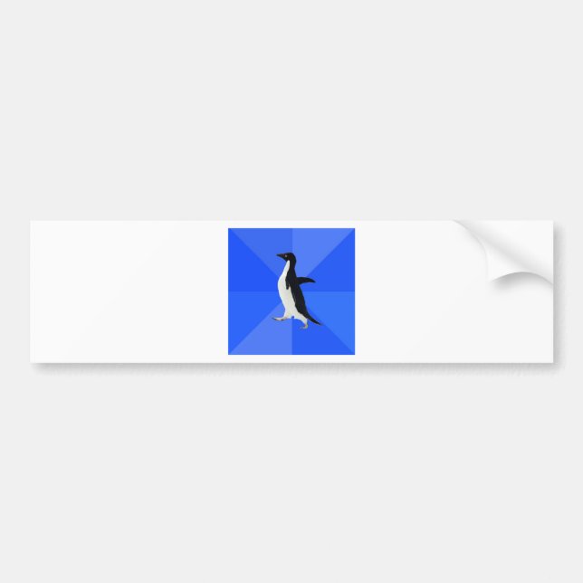 Autocollant De Voiture Social-Maladroit-Pingouin-Meme (Devant)