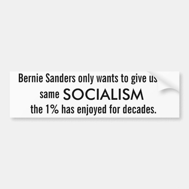 Autocollant De Voiture Socialisme des ponceuses de Bernie 2016) ( (Devant)