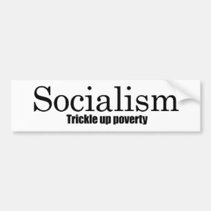 Autocollant De Voiture Socialisme - filet vers le haut de la pauvreté