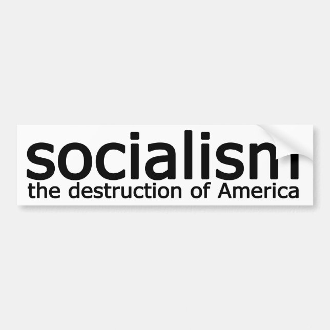 Autocollant De Voiture Socialisme - La destruction de l'Amérique (Devant)