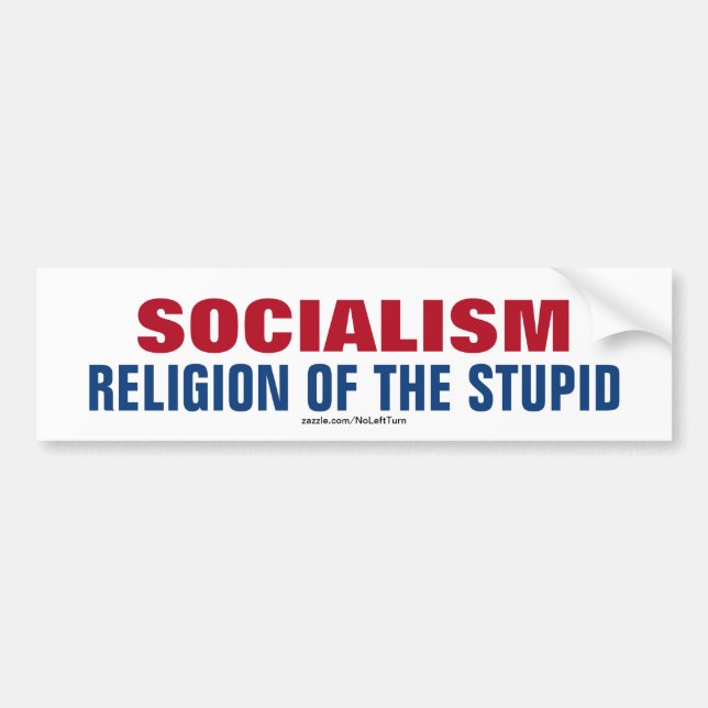 Autocollant De Voiture Socialisme Religion de l'imbécile (Devant)
