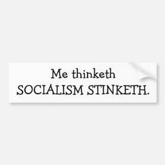 AUTOCOLLANT DE VOITURE SOCIALISME STINKETH
