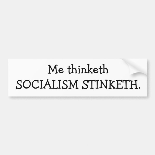 AUTOCOLLANT DE VOITURE SOCIALISME STINKETH (Devant)