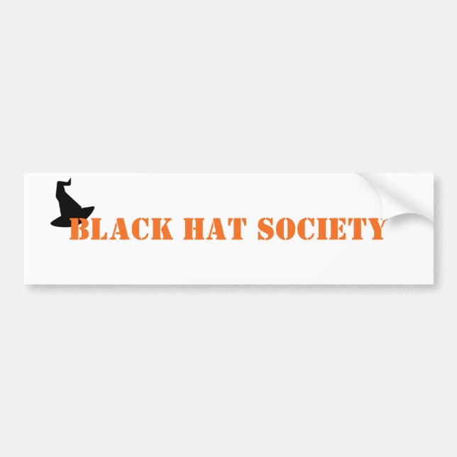 Autocollant De Voiture Société Casquette noire Halloween (Devant)