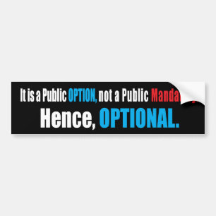 Autocollant De Voiture Soins de santé publics d'option