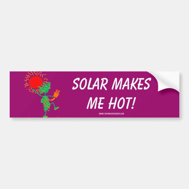 Autocollant De Voiture Solaire me rend chaud ! (Devant)