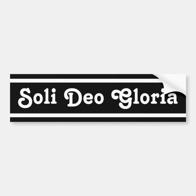 Autocollant De Voiture Soli Deo Gloria (Devant)