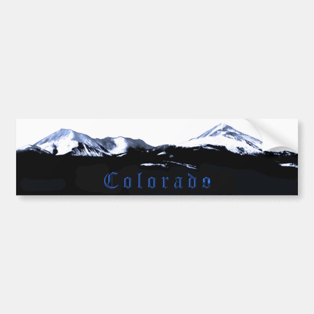 Autocollant De Voiture Sommet de montagne du Colorado I (Devant)