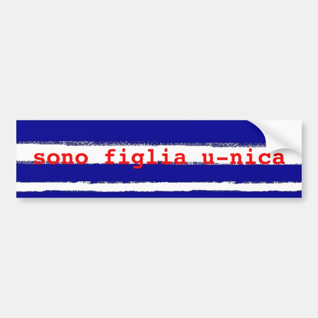 Autocollant De Voiture sono figlia u-nica (Devant)