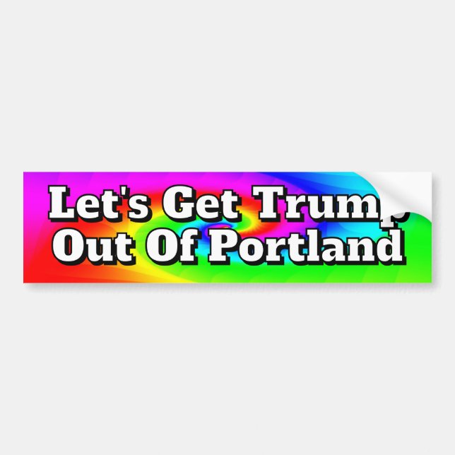 Autocollant De Voiture Sortons Trump de Portland (Devant)