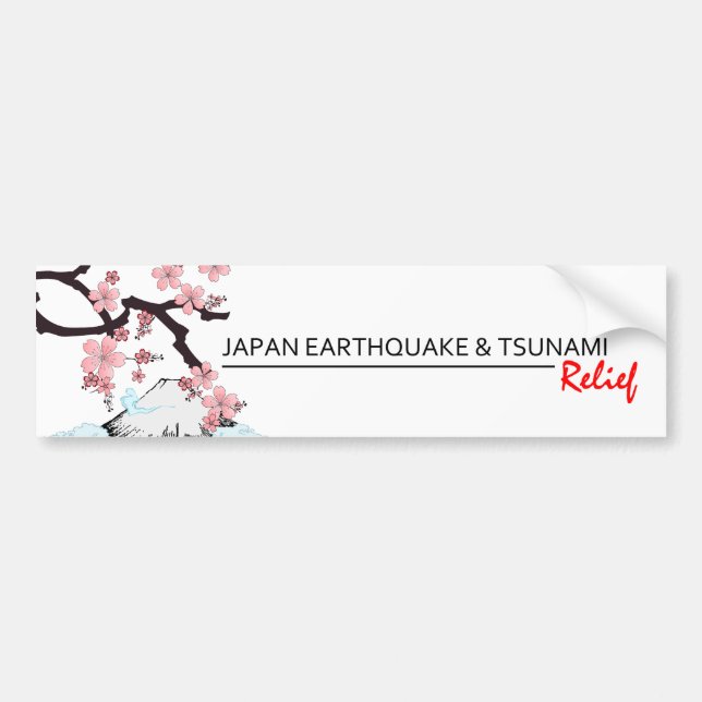 Autocollant De Voiture Soulagement *Japan de tremblement de terre/tsunami (Devant)