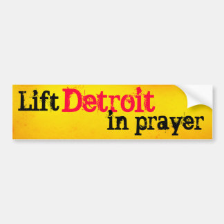 Autocollant De Voiture Soulevez Detroit dans la prière