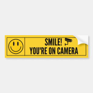 Autocollant De Voiture souriez que vous êtes filmé